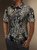 Moisture Wicking Gradient Color Abstract Leopard Short Sleeve Golf Polo