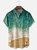 Moisture Wicking Ocean Art Painting Chest Pocket Hawaiian Shirt
