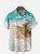 Moisture Wicking Ocean Art Painting Chest Pocket Hawaiian Shirt