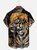 Moisture-wicking Japanese Tiger Chest Pocket Hawaiian Shirt