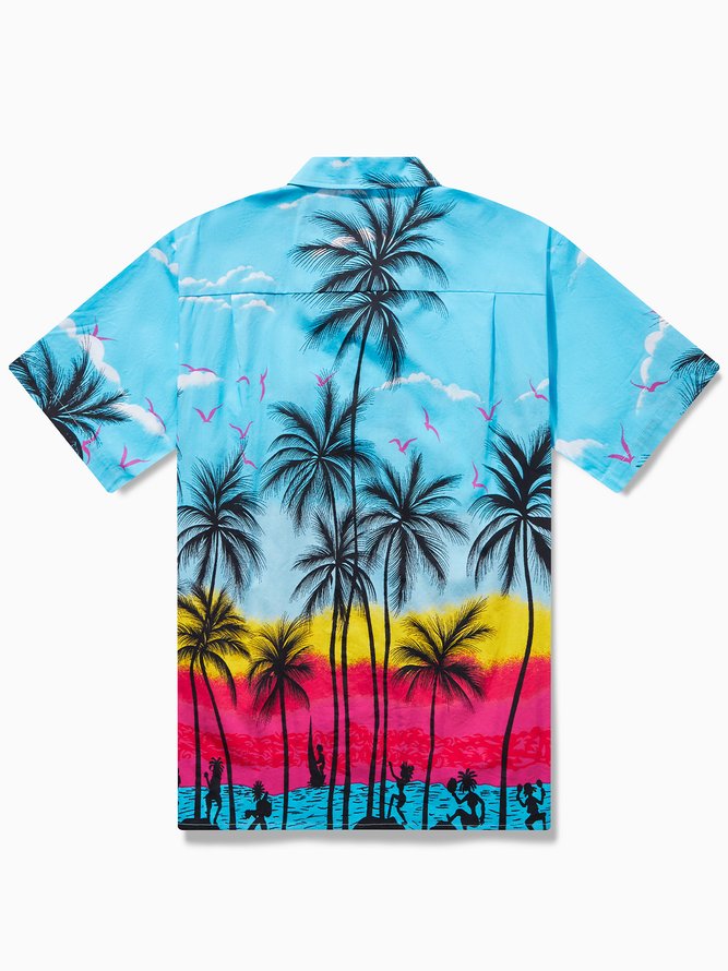 Hardaddy® Cotton Coconut Tree Aloha Shirt