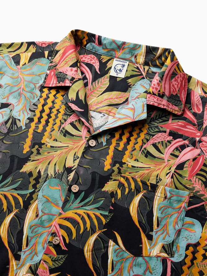 Hardaddy® Cotton Tropical Plants Aloha Shirt