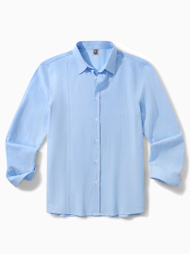 Plain Cotton Long Sleeve Guayabella Shirt