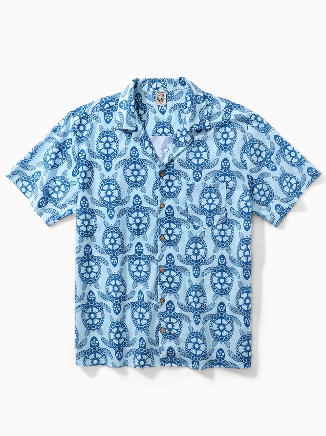 Hardaddy® Cotton Sea Turtle Aloha Shirt