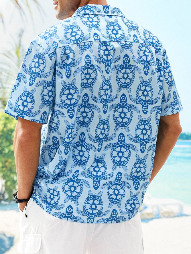 Hardaddy® Cotton Sea Turtle Aloha Shirt