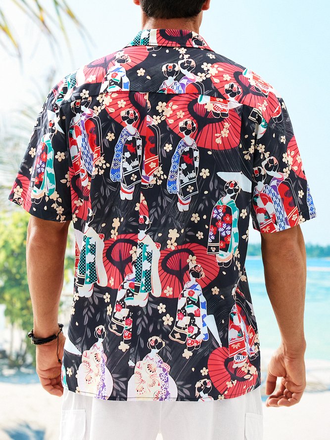 Hardaddy® Cotton Ukiyo-e Aloha Shirt