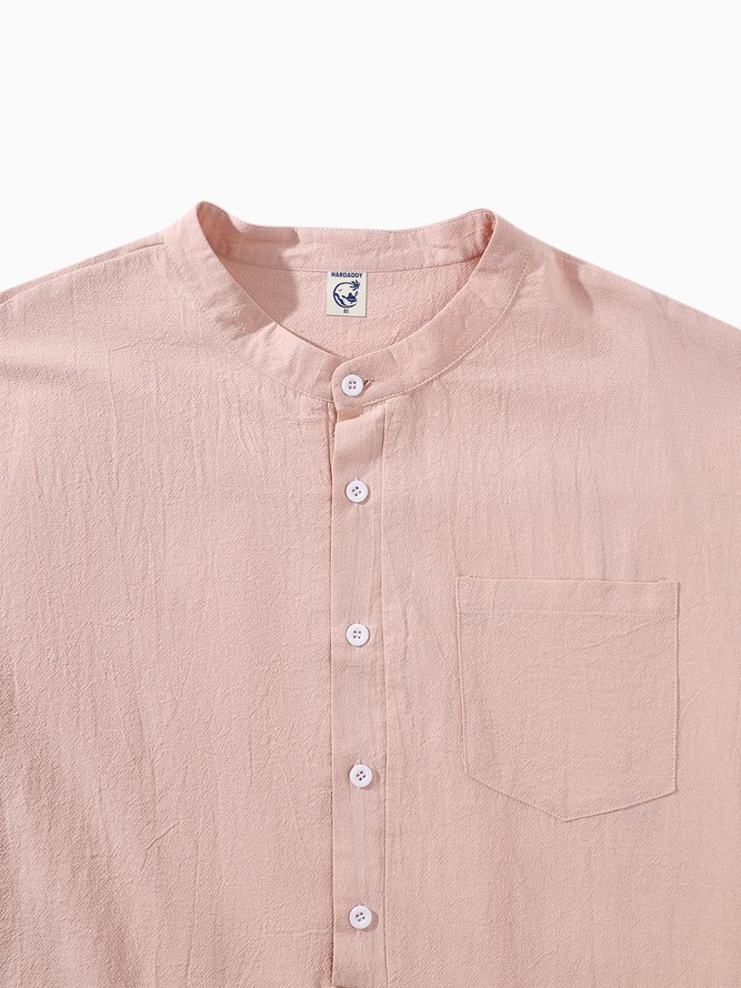 Hardaddy® Cotton Plain Henley Collar Resort Shirt