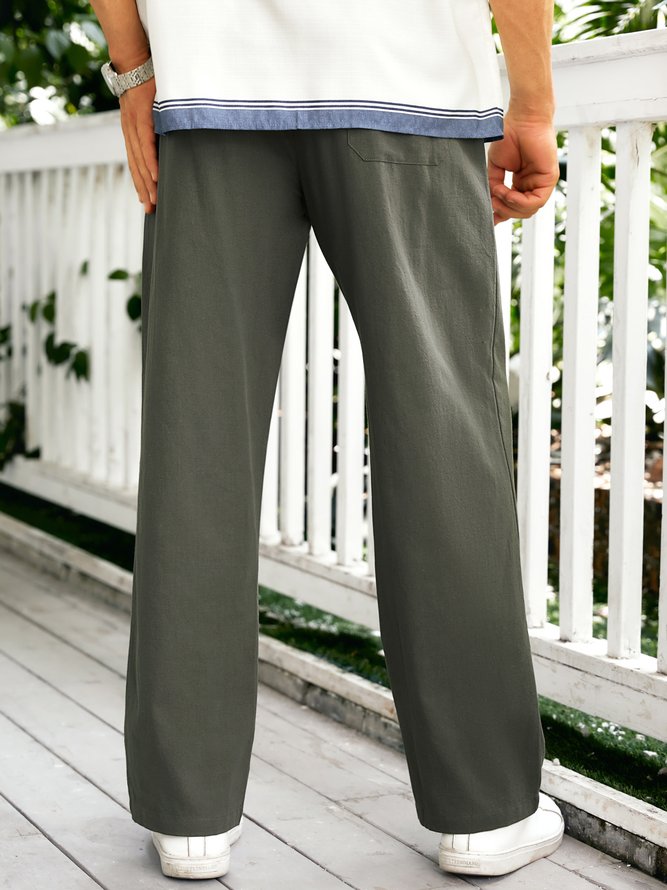 Men's Cotton Linen Casual Trousers