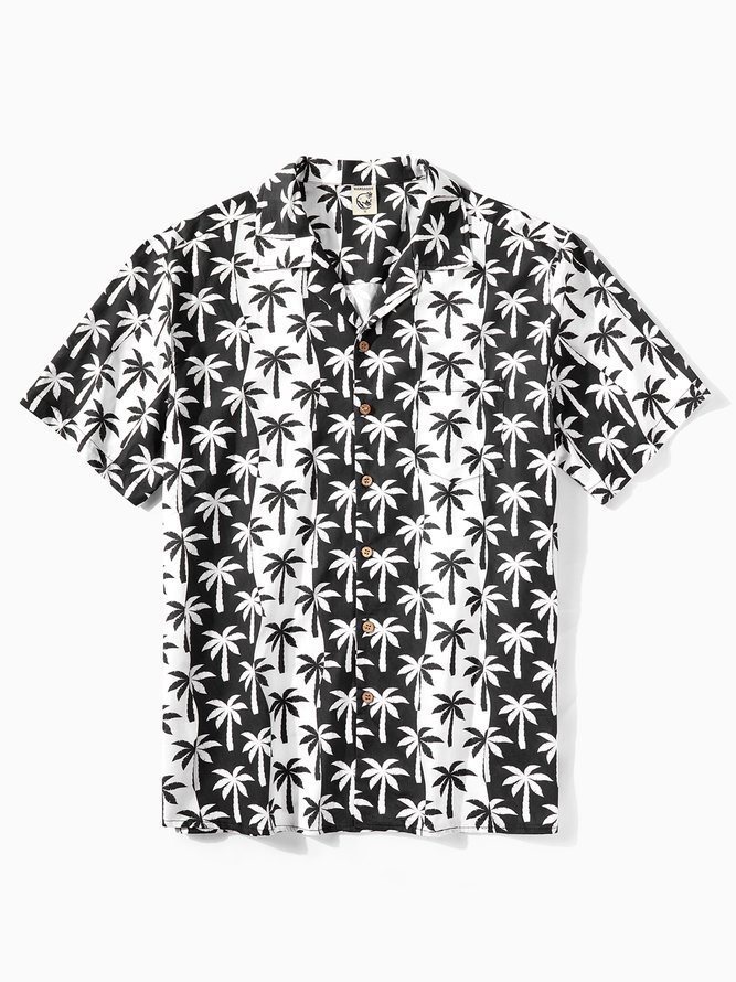 Hardaddy® Cotton Palm Tree Aloha Shirt