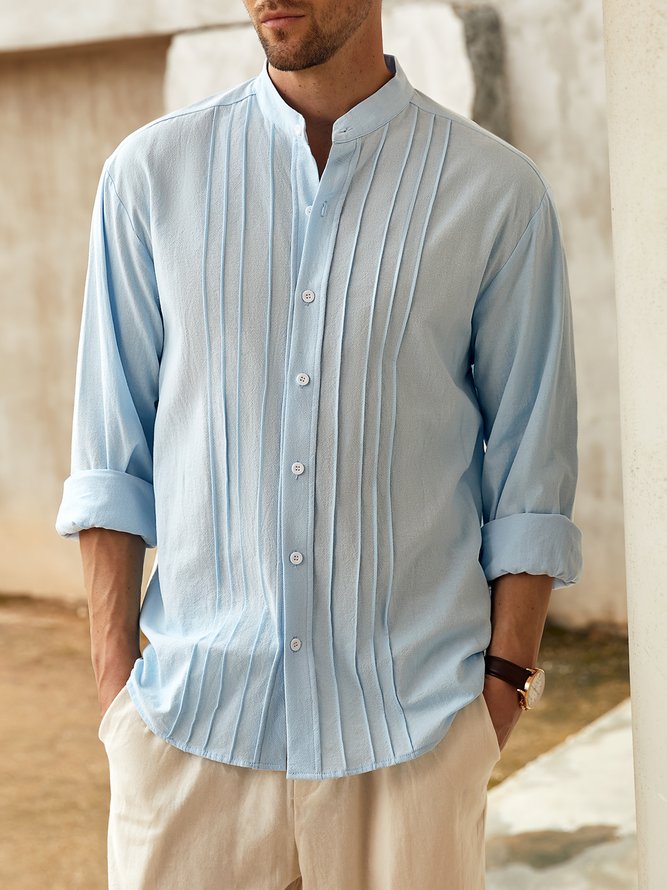 Hardaddy Cotton Long Sleeve Guayabera Shirt