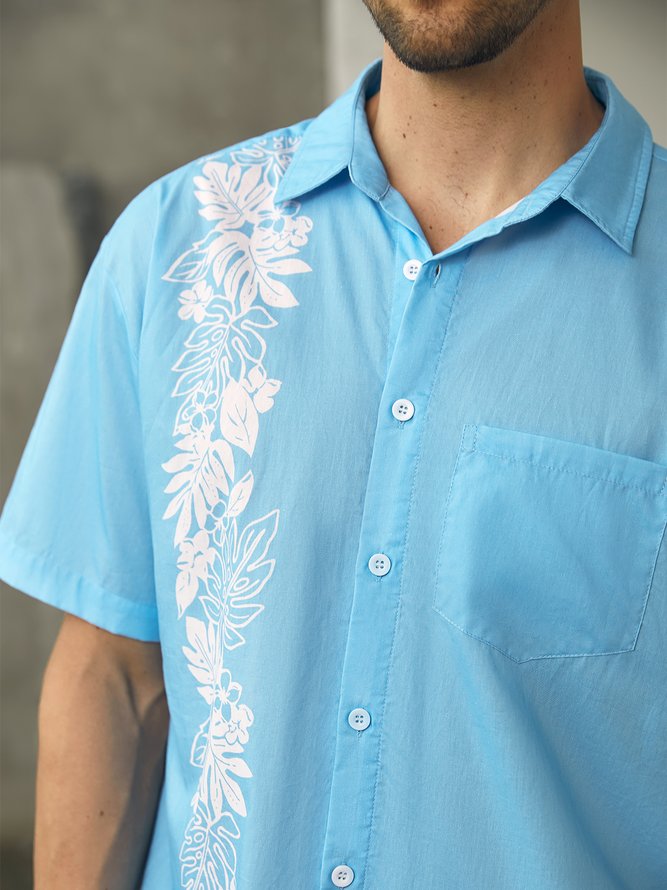 Hardaddy® Cotton Monstera Deliciosa Guayabera Shirt