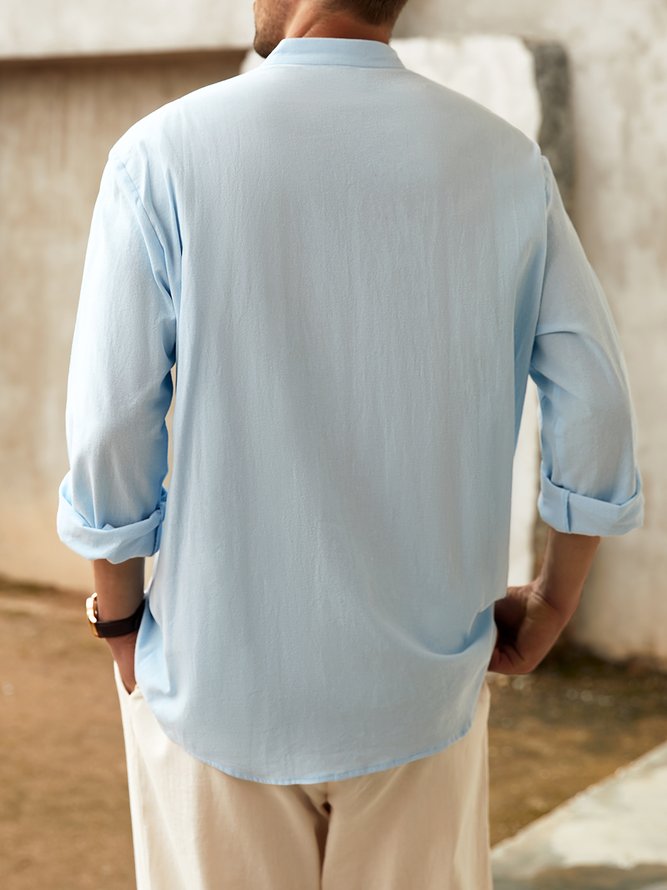 Hardaddy Cotton Long Sleeve Guayabera Shirt