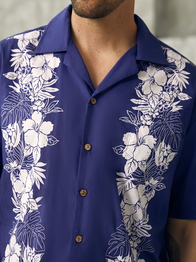 Hardaddy® Cotton Floral Guayabera Shirt