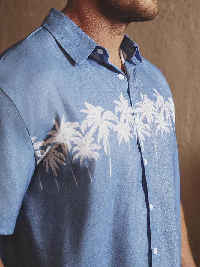 Coconut Tree Short Sleeve Resort Shirt