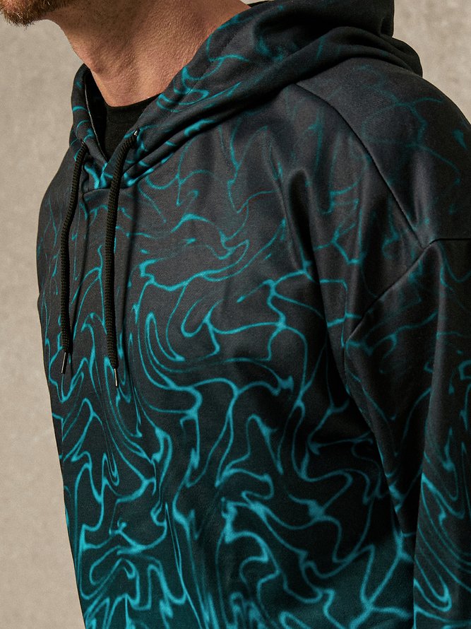 Gradient Abstract Pattern Hoodie Sweatshirt