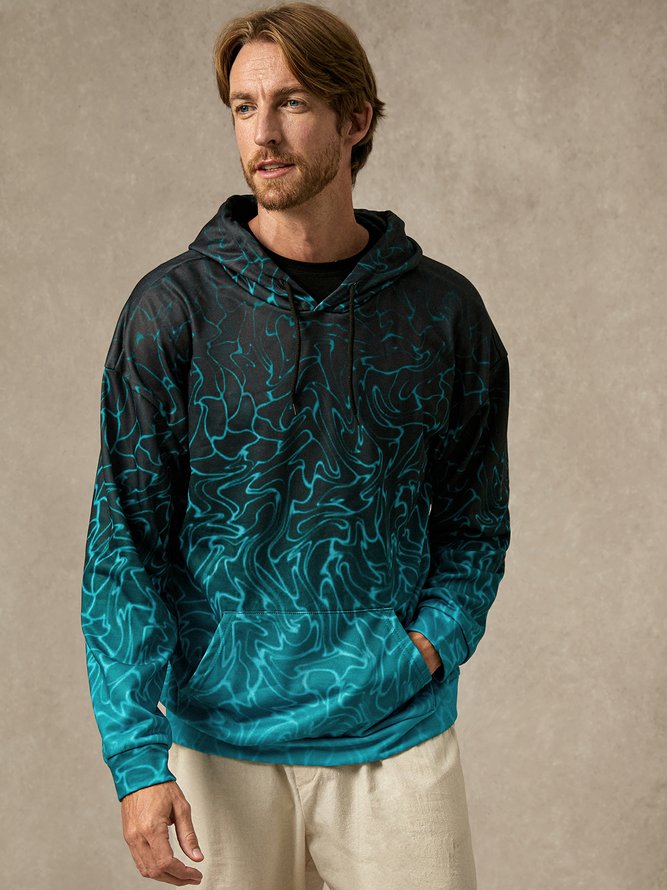 Gradient Abstract Pattern Hoodie Sweatshirt