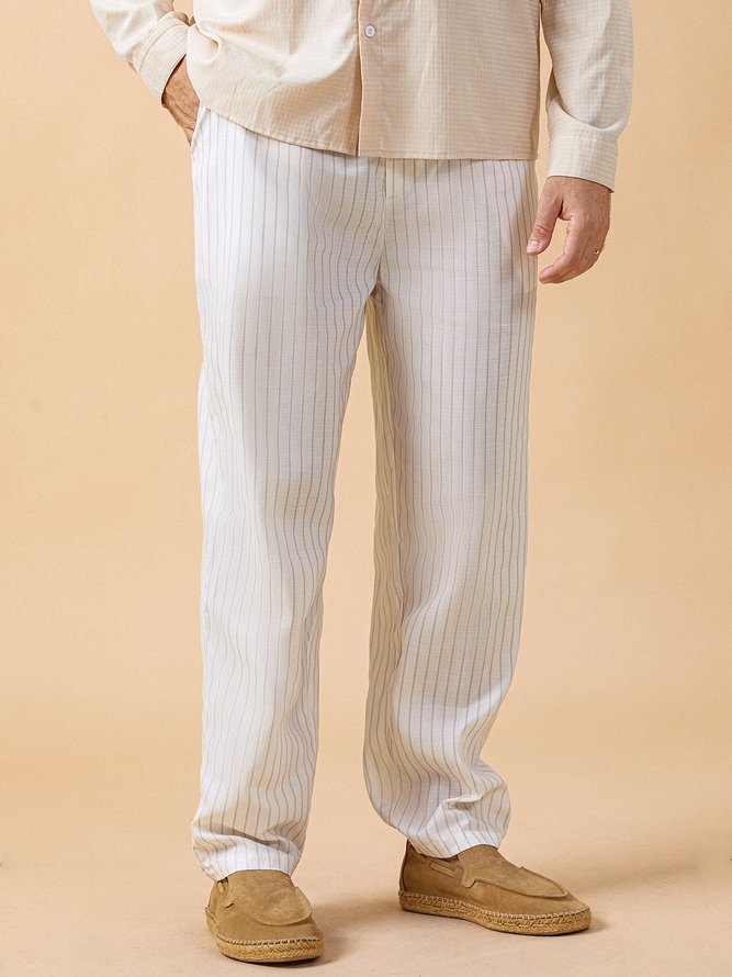 Hardaddy Striped Print Chino Pants