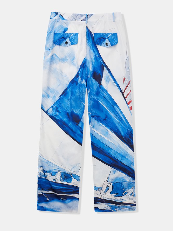 Hardaddy Abstract Print Casual Pants