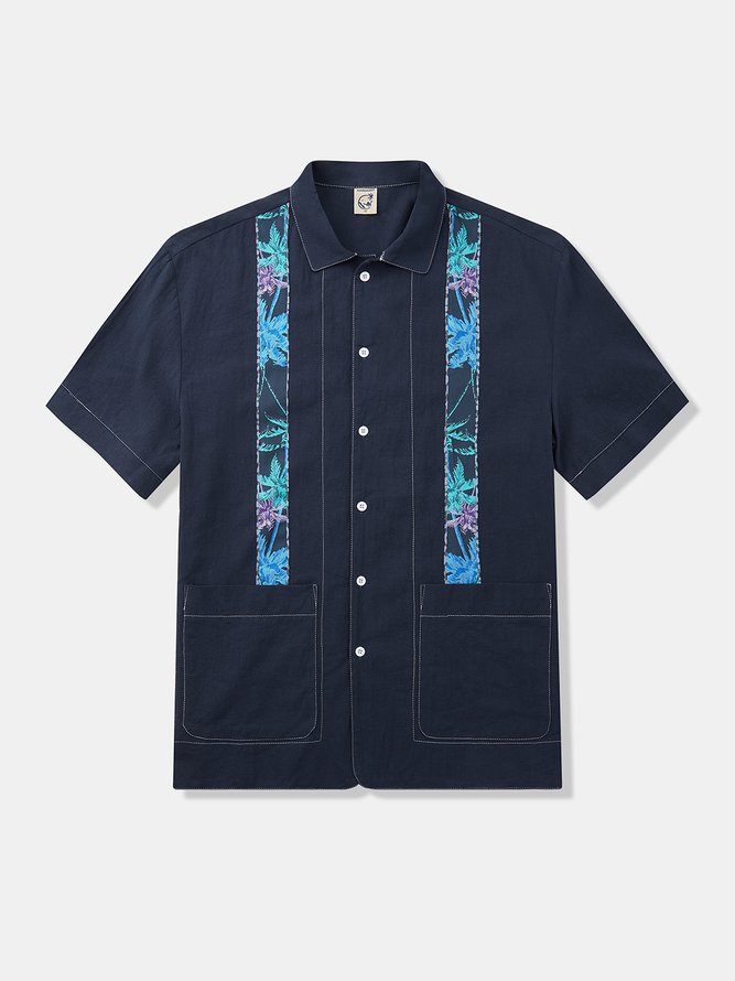 Hardaddy Cotton Printed Short Sleeve Cigar Shirt