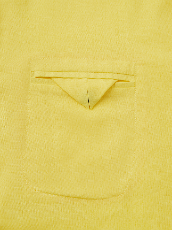 Hardaddy Cotton Plain Chest Pocket Long Sleeve Casual Shirt