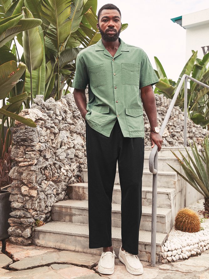 Hardaddy Cotton Palm Tree Relaxed Harem Pants