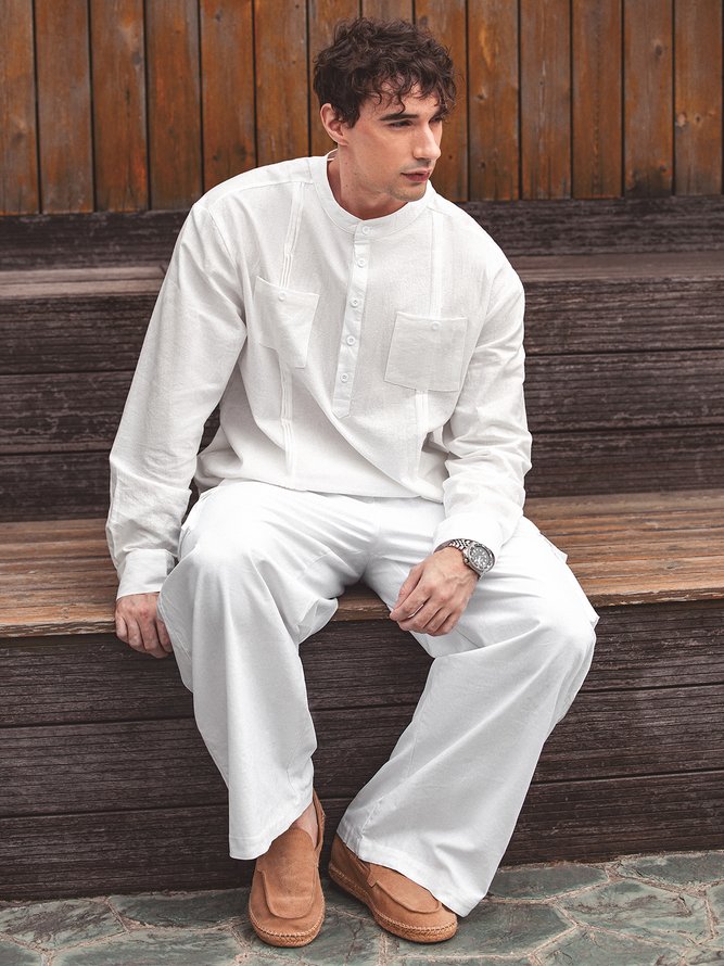 Hardaddy Plain Cotton Casual Cargo Pants