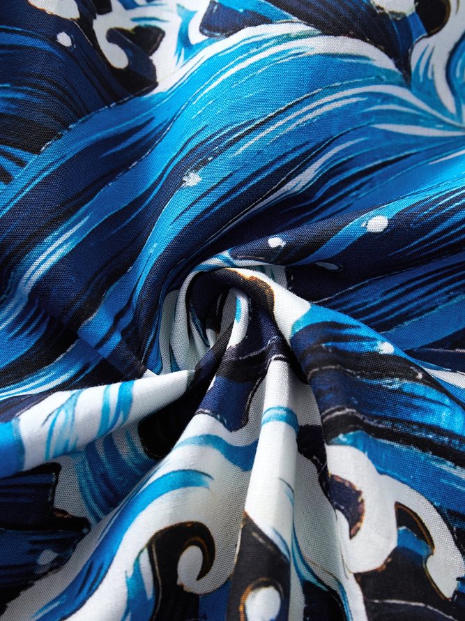 Hardaddy® Cotton Ukiyoe Wave Hawaiian Shirt