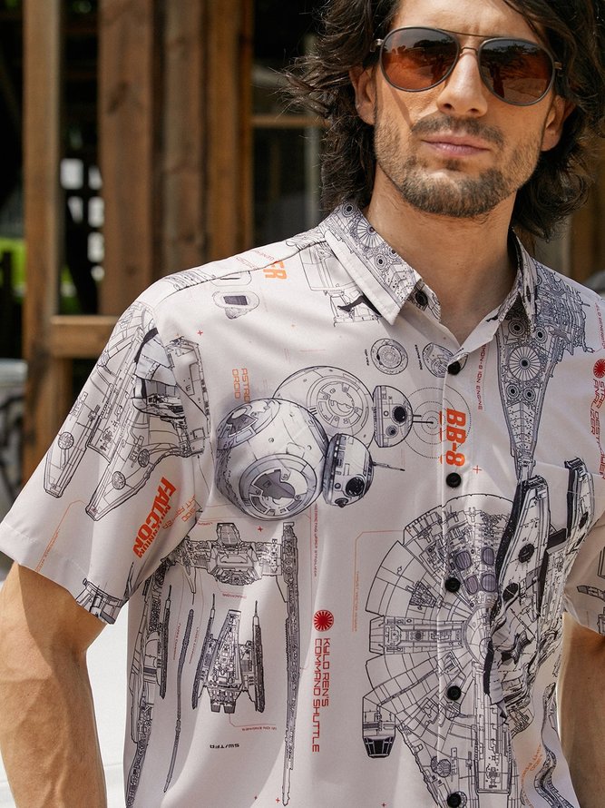 Hardaddy Flying Machine Chest Pocket Short Sleeve Hawaiian Shirt