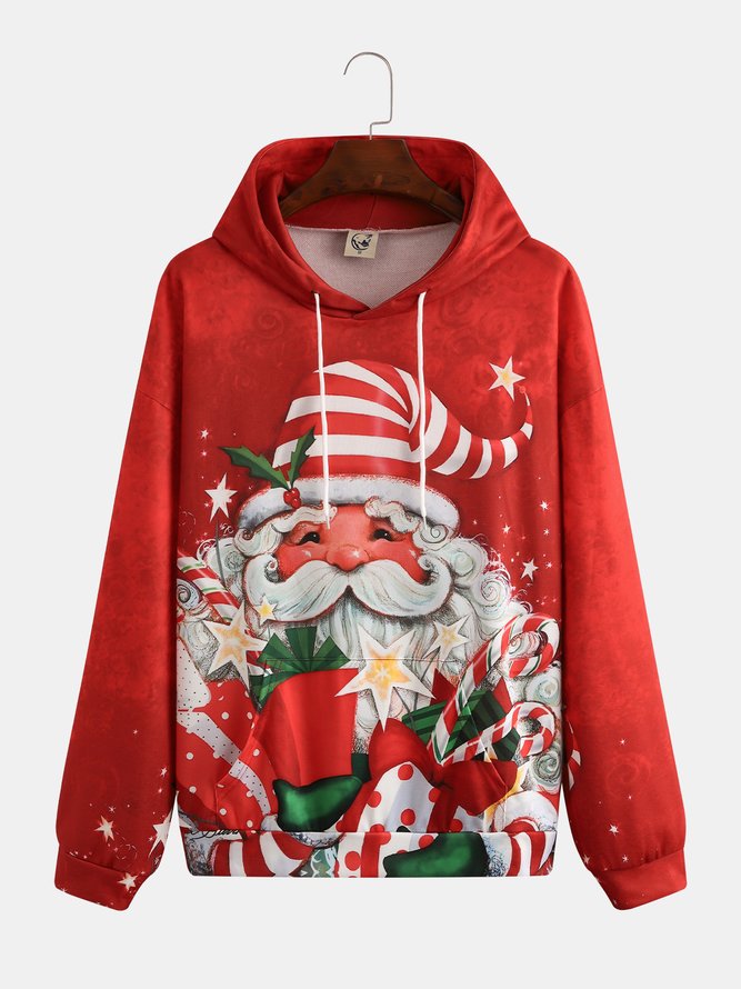 Men's Christmas Graphic Print Hoodie