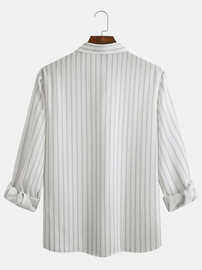 Striped Chest Pocket Long sleeve shirt