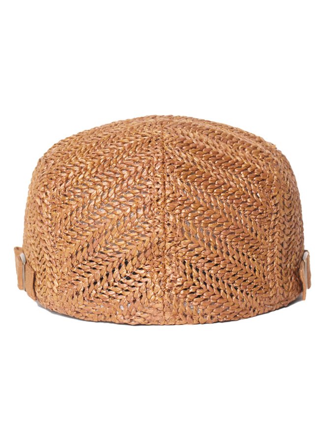 Men's Breathable Shade Spring Summer Braided Casual Beret