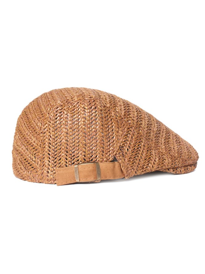 Men's Breathable Shade Spring Summer Braided Casual Beret