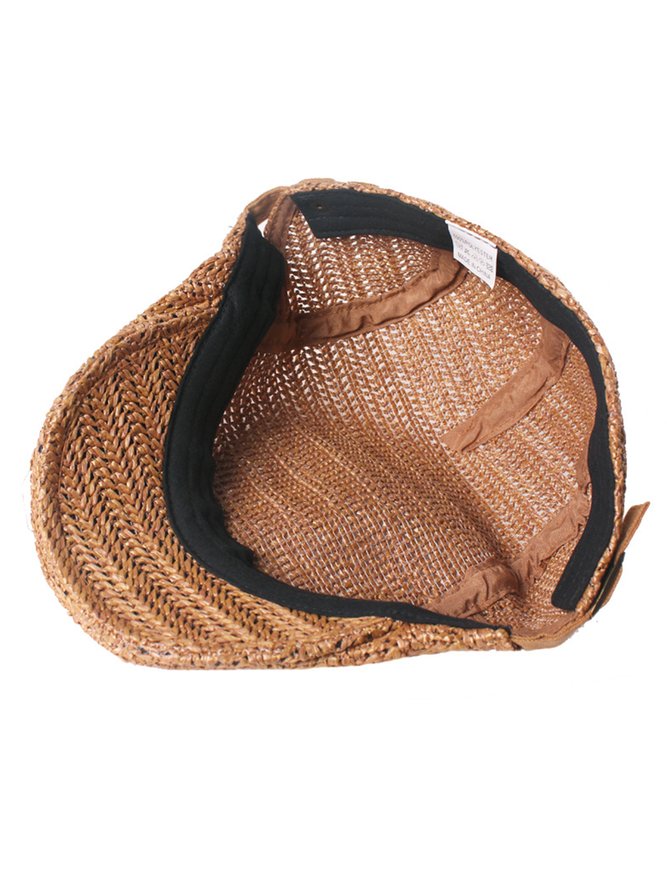 Men's Breathable Shade Spring Summer Braided Casual Beret