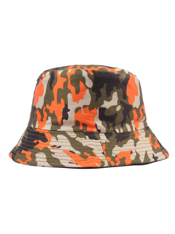 Hardaddy Men's Holiday Street Personality Coconut Tree Pattern Print Bucket Hat