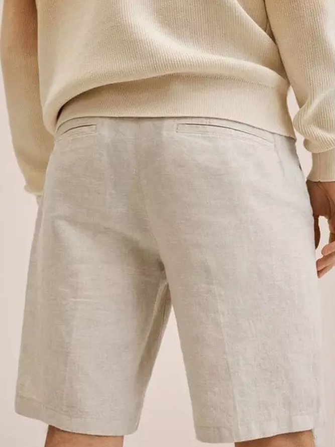 Hardaddy Cotton Linen Hawaiian Casual Shorts