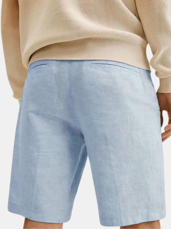 Hardaddy Cotton Linen Hawaiian Casual Shorts