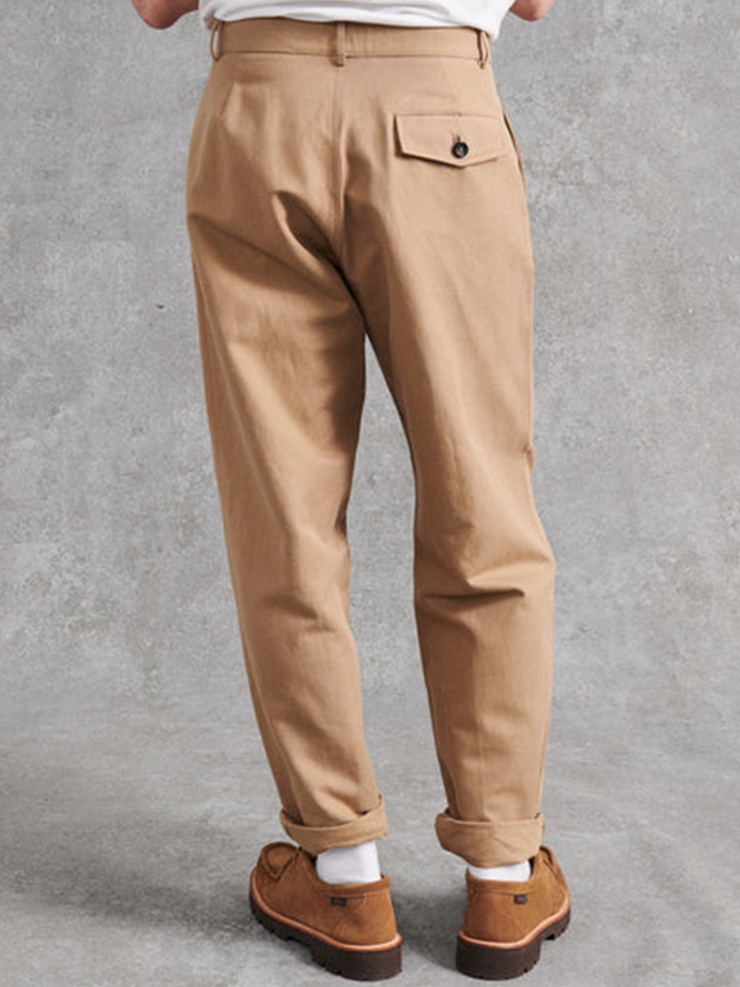 Cotton and linen style american-style based comfortable leisure trousers