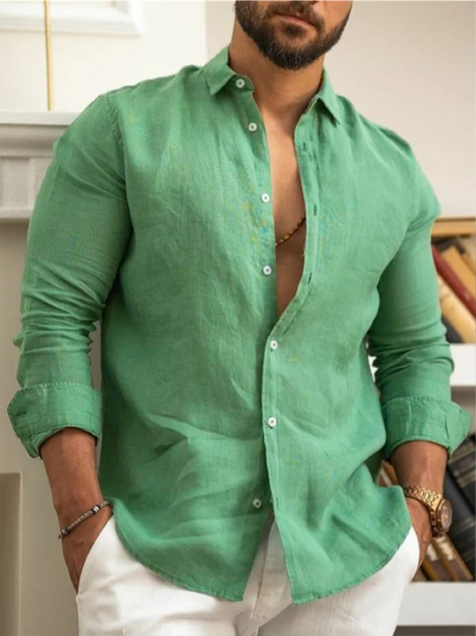 Plain Cotton Long Sleeve Shirt.
