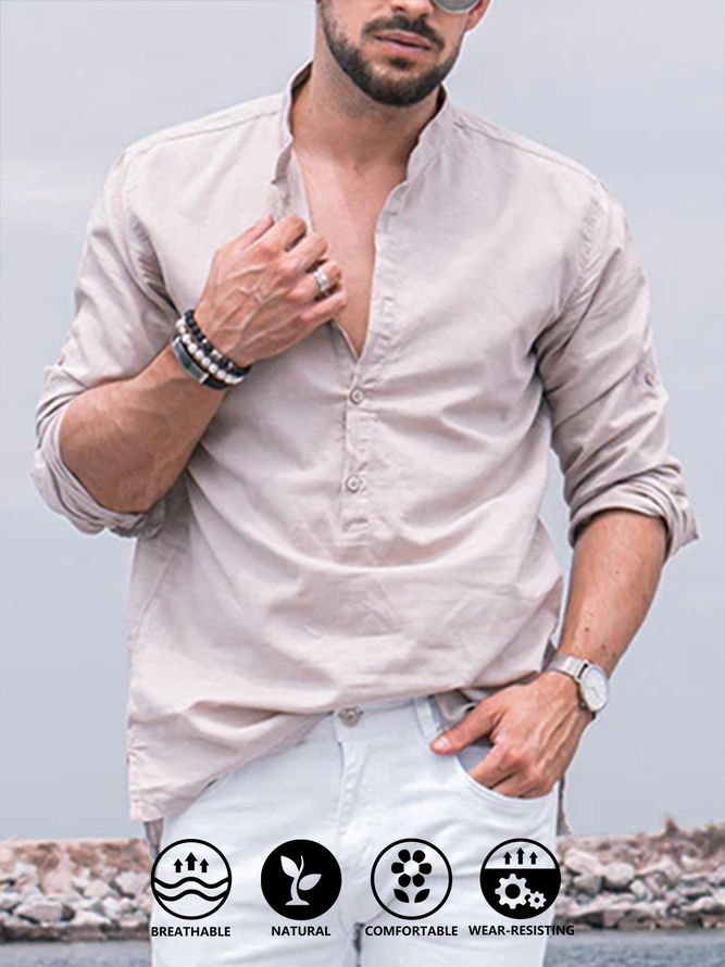 Plain Cotton Long Sleeve casual Shirt.