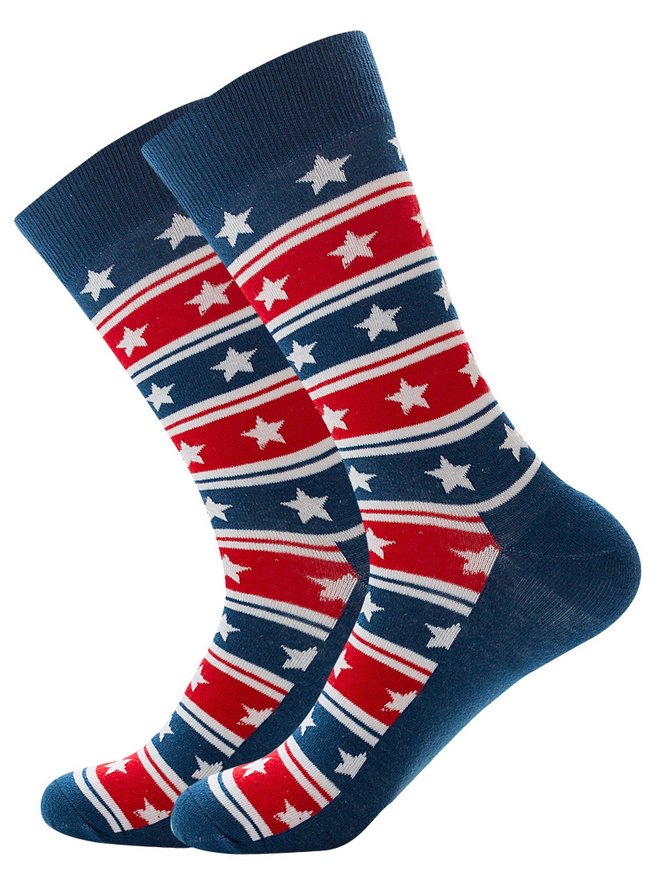 Hardaddy Casual Coin Pattern Contrast Socks
