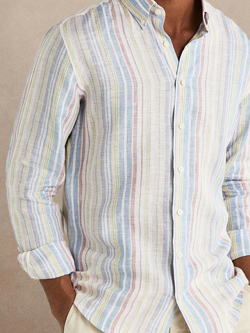 Striped Long Sleeve Casual Shirt