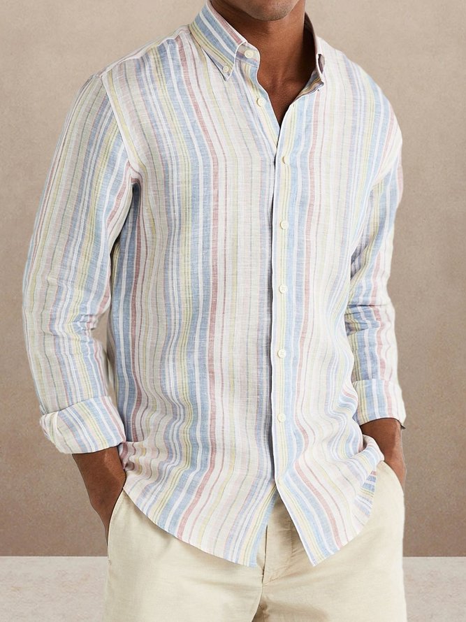 Striped Long Sleeve Casual Shirt