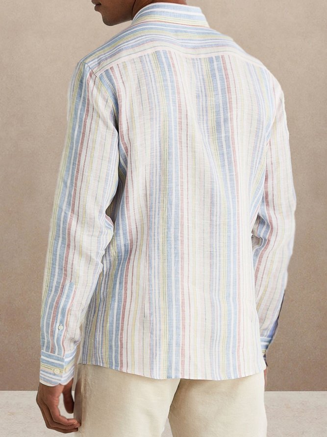 Striped Long Sleeve Casual Shirt