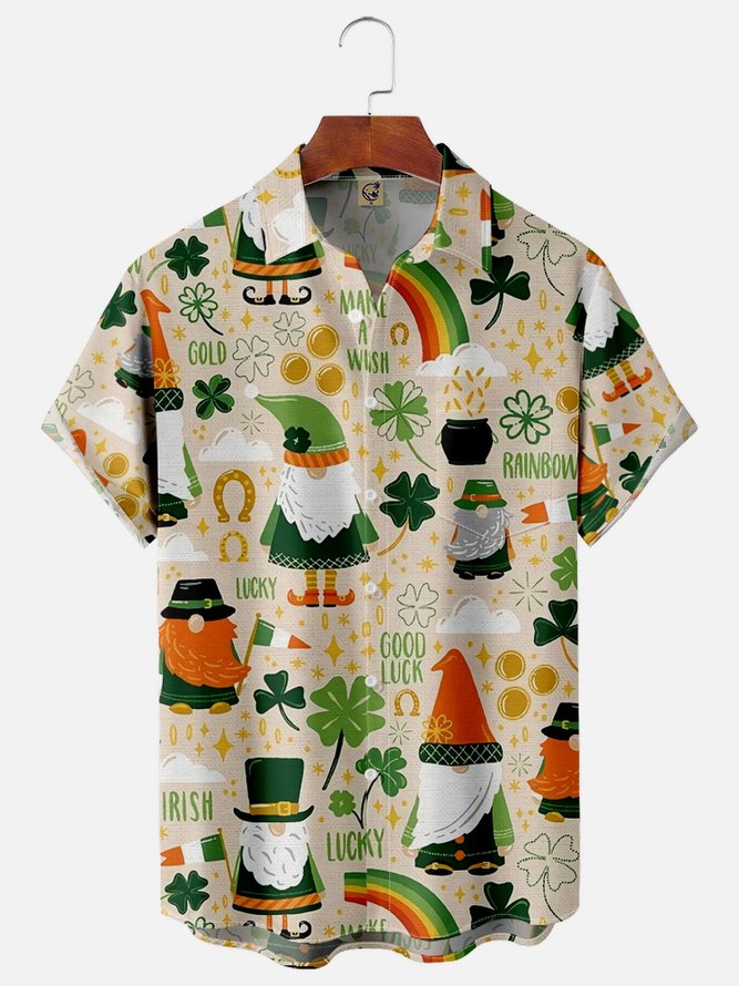 St. Patrick's Day Chest Pocket Short Sleeve Shirt