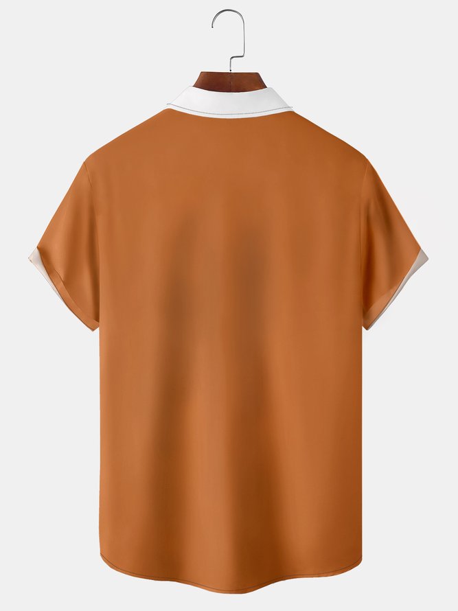 St. Patrick's Day Chest Pocket Short Sleeve Bowling Shirt