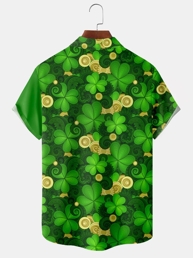 St. Patrick's Day Chest Pocket Short Sleeve Shirt