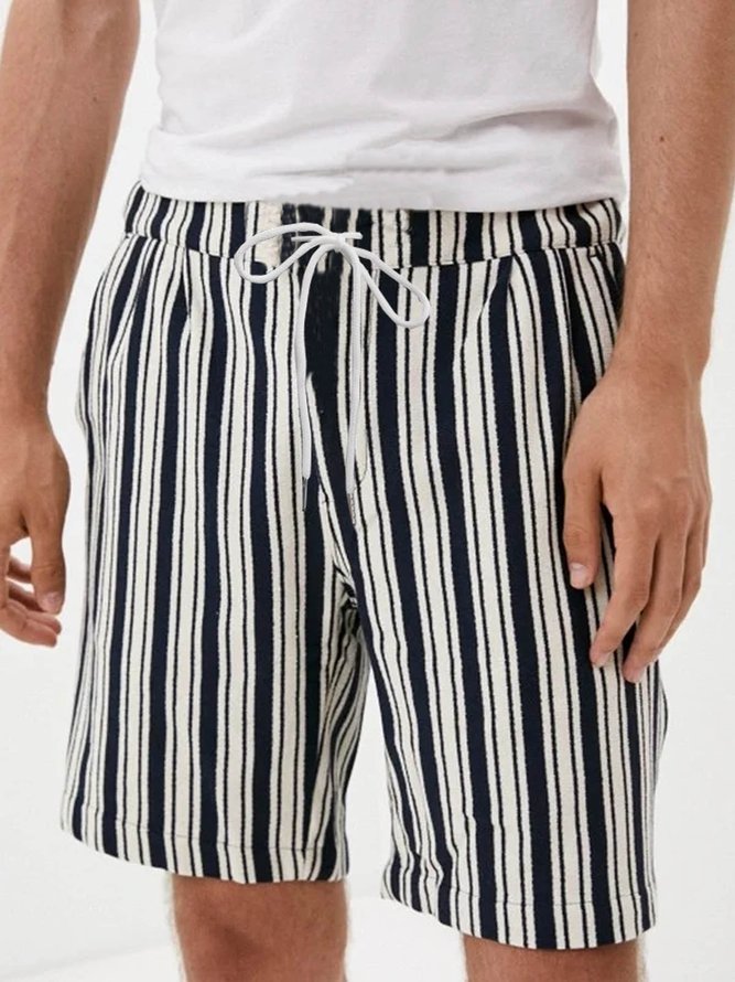 Striped Drawstring Bermuda Short