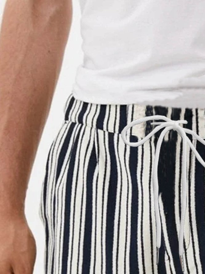 Striped Drawstring Bermuda Short