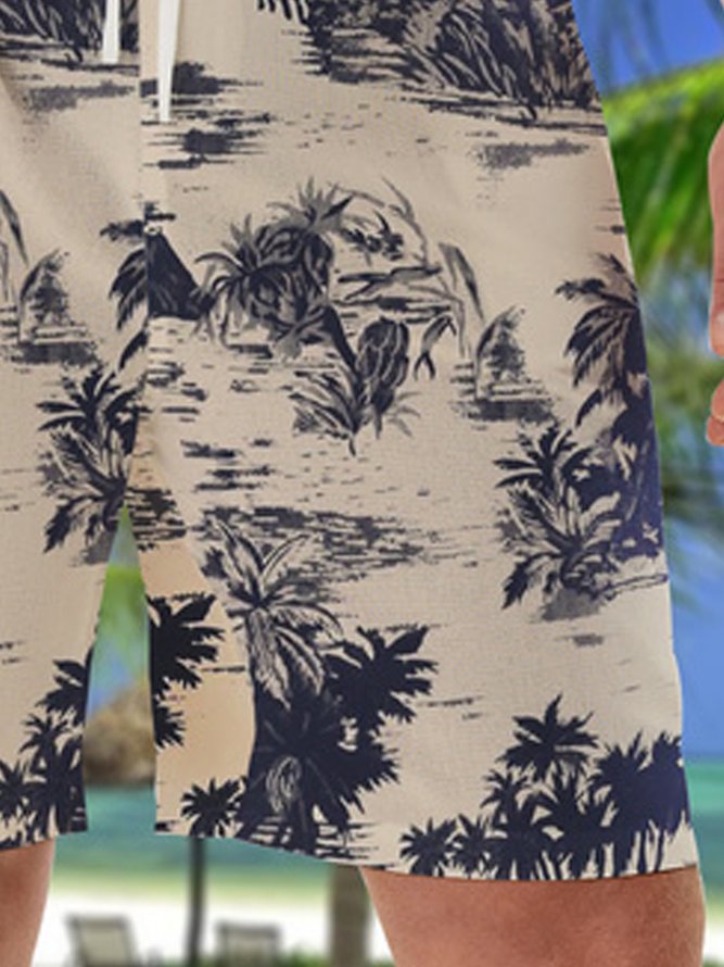 Plants Drawstring Bermuda Short