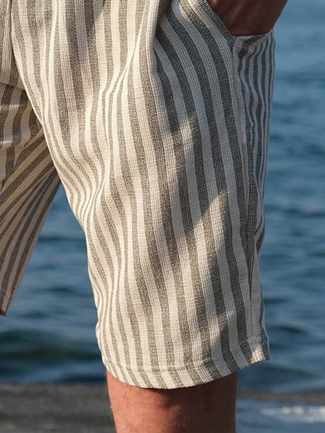 Hardaddy Striped Drawstring Bermuda Short